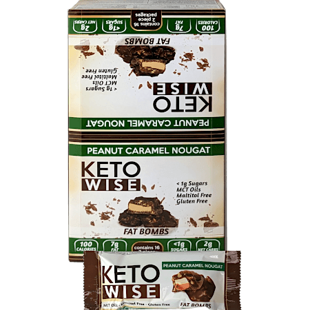 Keto Wise Fat Bombs - Peanut Caramel Nougat Box